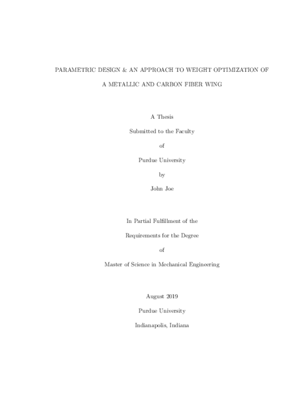 (PDF) Parametric Design & an Approach to Weight Optimization of a ...