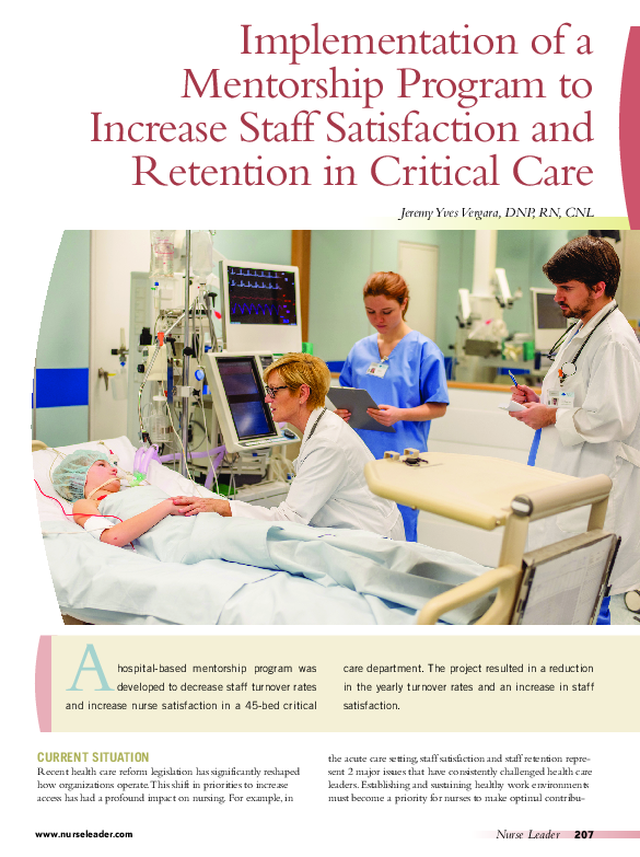 (PDF) Implementation of a Mentorship Program to Increase Staff ...