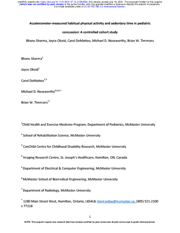 (PDF) Accelerometer-measured habitual physical activity and sedentary ...