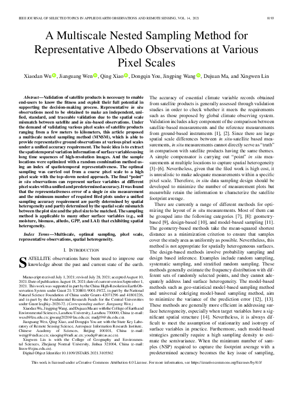(PDF) A Multiscale Nested Sampling Method for Representative Albedo ...