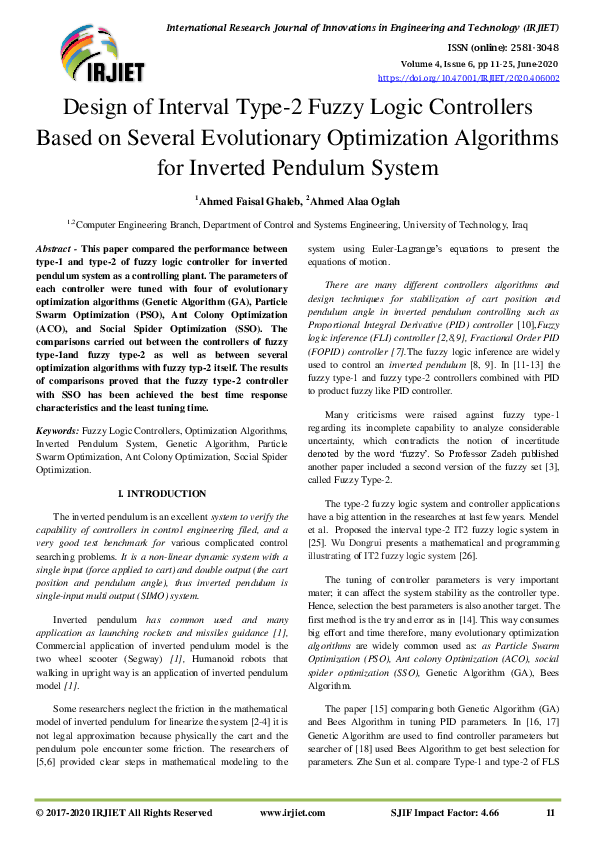 (PDF) Design of an Interval Type-2 Fuzzy Logic Controller for Automatic ...