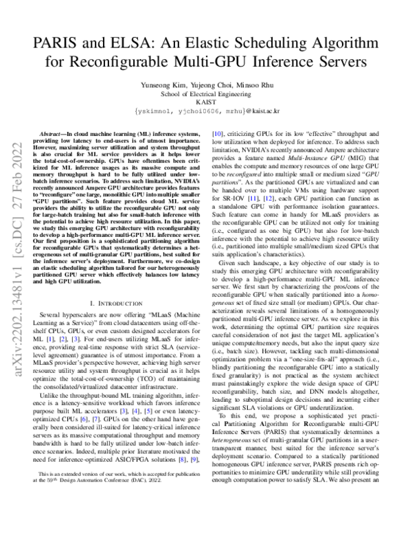 (PDF) PARIS and ELSA: An Elastic Scheduling Algorithm for ...
