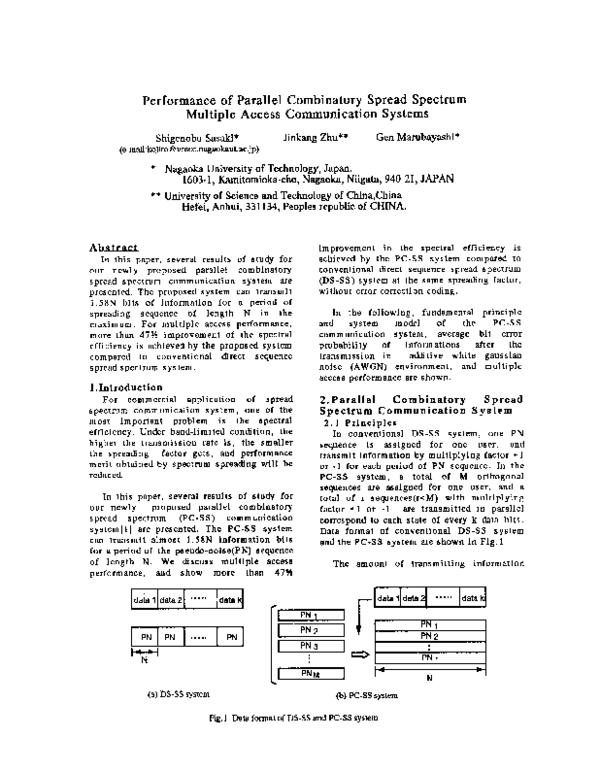 (PDF) Performance Of Parallel Combinatory Spread Spectrum Multiple ...