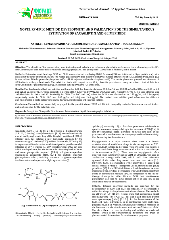 (PDF) NOVEL RP-HPLC METHOD DEVELOPMENT AND VALIDATION FOR THE ...