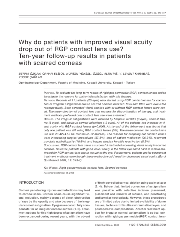 (PDF) Why do Patients with Improved Visual Acuity Drop out of RGP ...
