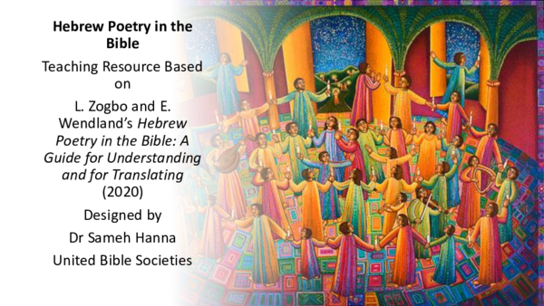 (PDF) Hebrew Poetry in the Bible Teaching Resource Based