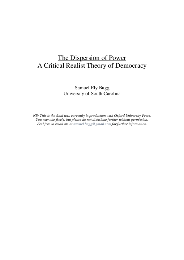 (PDF) The Dispersion of Power - Introduction
