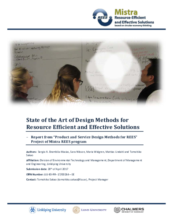 (PDF) State of the Art of Design Methods for Resource Efficient and ...