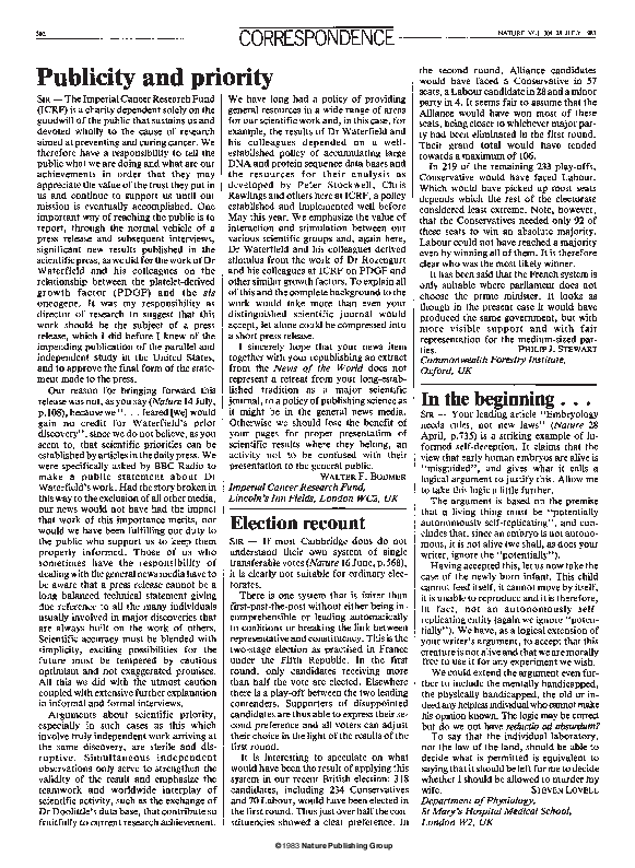(PDF) Publicity and priority