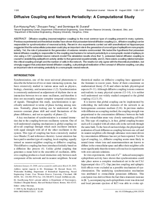(PDF) Diffusive Coupling and Network Periodicity: A Computational Study