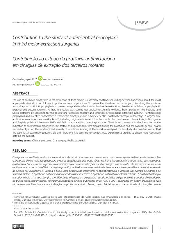 (PDF) Contribution to the study of antimicrobial prophylaxis in third ...