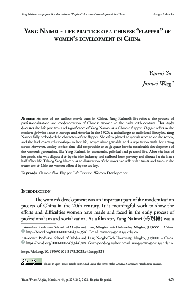(PDF) Yang Naimei - life practice of a chinese “flapper” of women’s ...