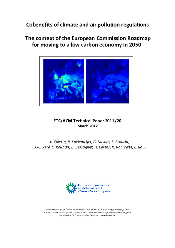 (PDF) Cobenefits of climate and air pollution regulations The context ...