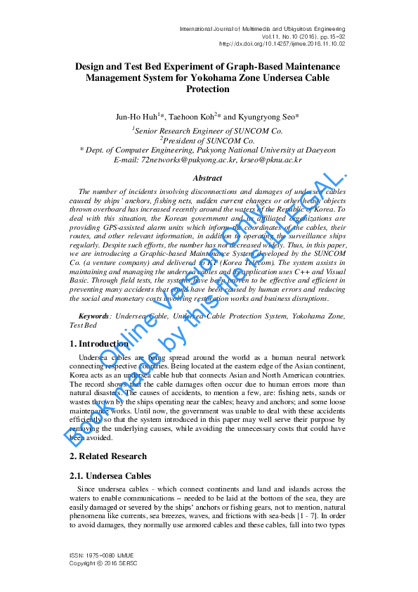 (PDF) Design and Test Bed Experiment of Graph-Based Maintenance ...