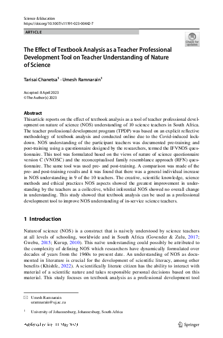 (PDF) The Effect of Textbook Analysis as a Teacher Professional ...