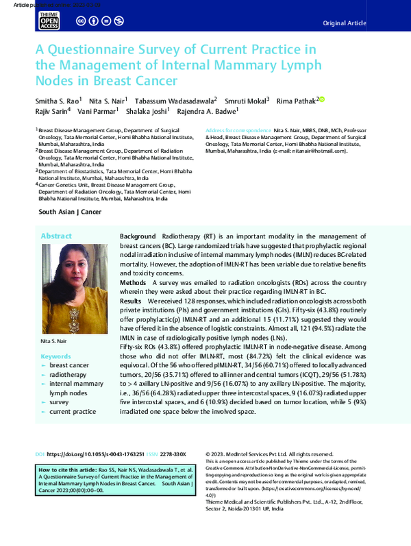 (PDF) A Questionnaire Survey of Current Practice in the Management of ...