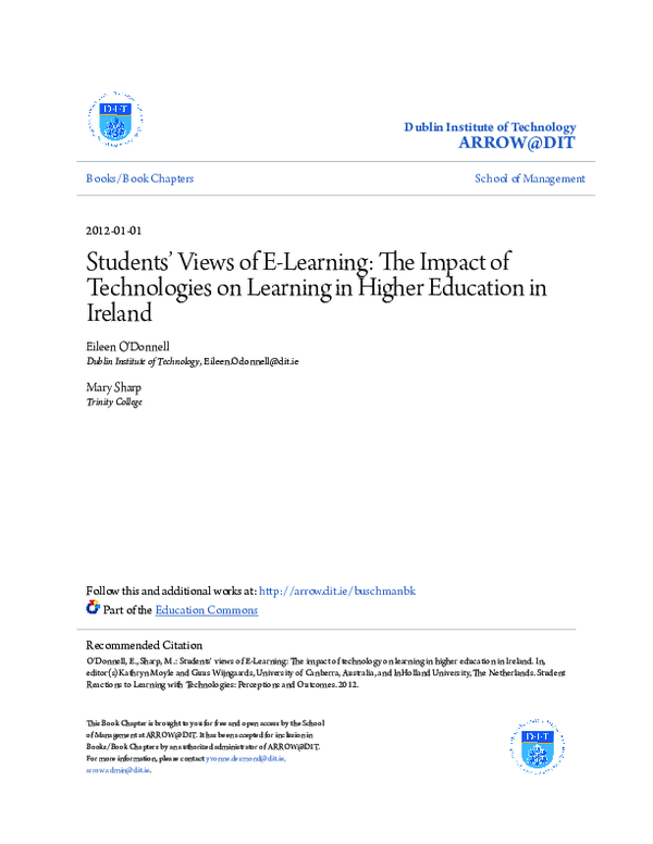 (PDF) Students’ Views of E-Learning