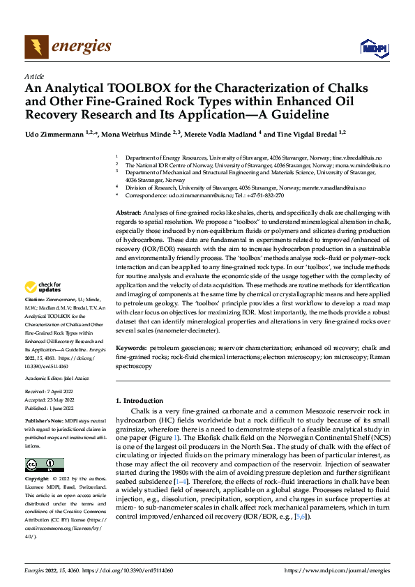 (PDF) An Analytical TOOLBOX for the Characterization of Chalks and ...