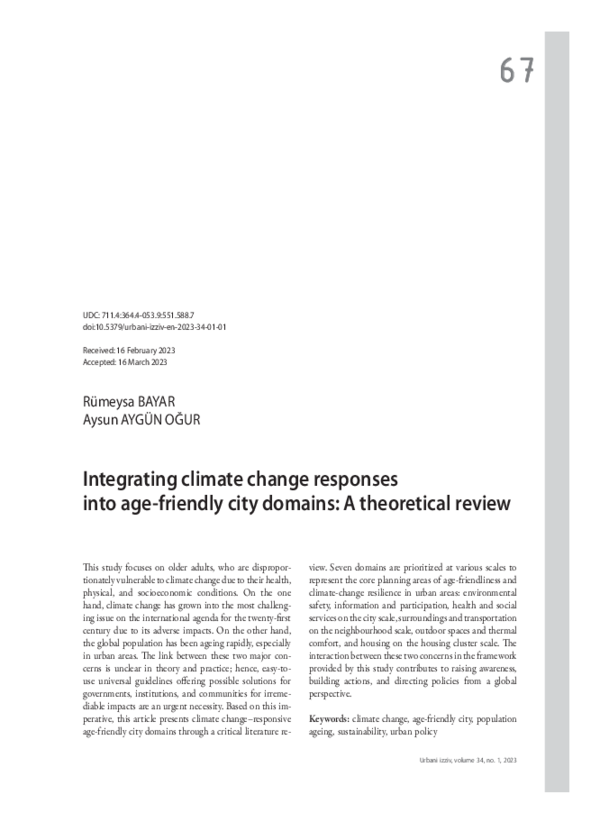 (PDF) Integrating climate change responses into age-friendly city ...