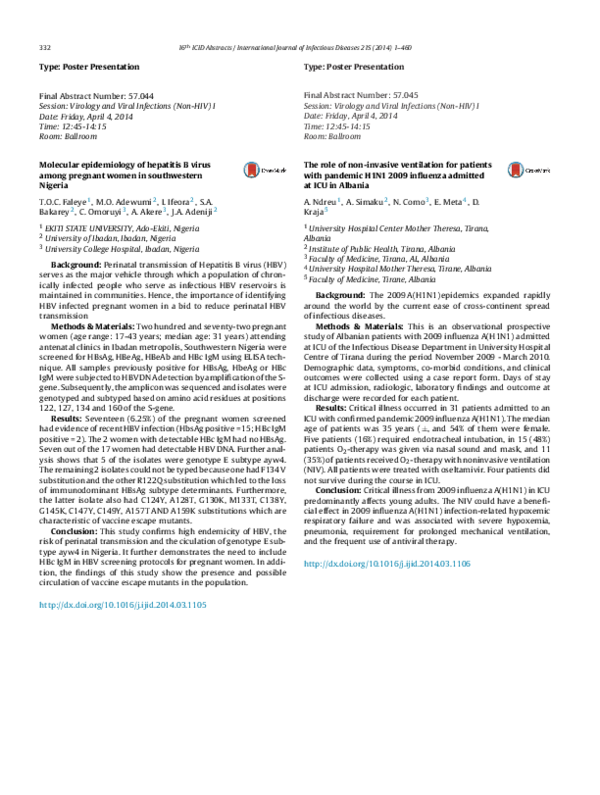 (PDF) Molecular epidemiology of hepatitis B virus among pregnant women ...