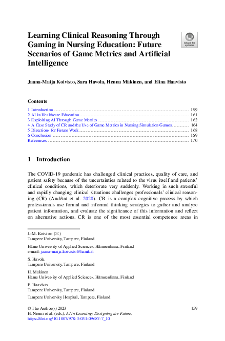 (PDF) Learning Clinical Reasoning Through Gaming in Nursing Education ...