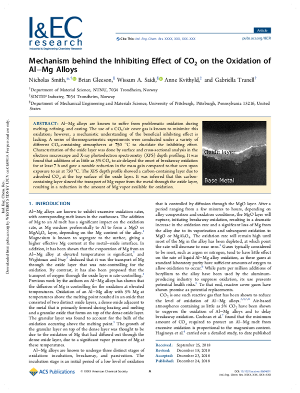 (PDF) Mechanism behind the Inhibiting Effect of CO2 on the Oxidation of ...