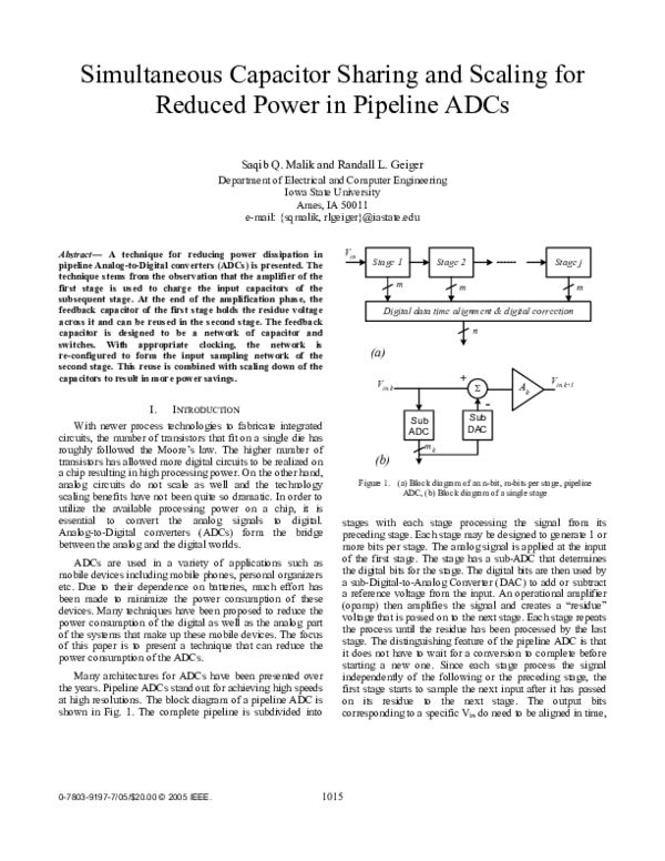 (PDF) Simultaneous capacitor sharing and scaling for reduced power in ...