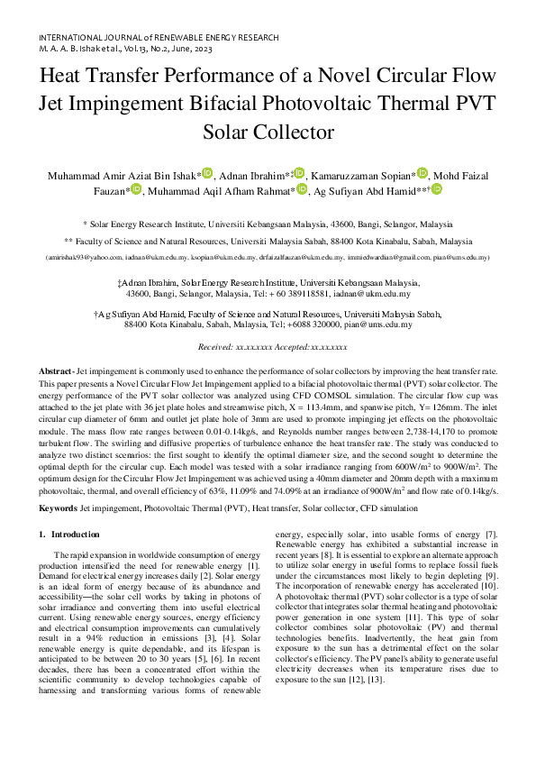 (PDF) Heat Transfer Performance of a Novel Circular Flow Jet ...