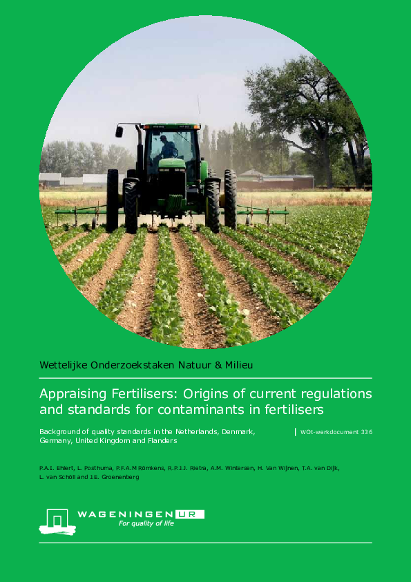 (PDF) Appraising fertilisers: origins of current regulations and ...