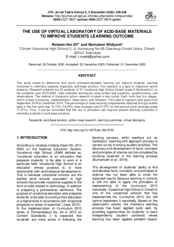 (PDF) The Use of Virtual Laboratory of Acid-Base Materials to Improve ...
