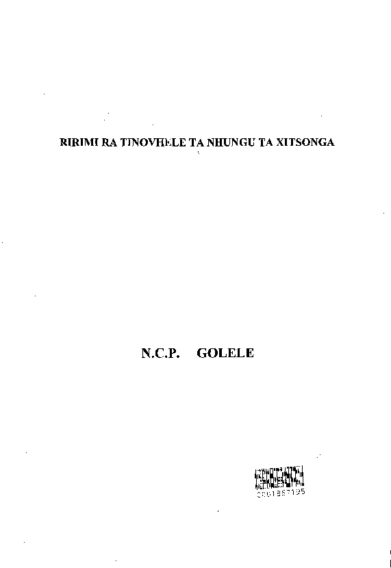 (PDF) Language of eight xiTsonga novels