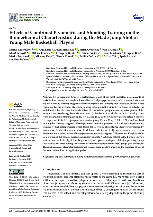 (PDF) Effects of Combined Plyometric and Shooting Training on the ...