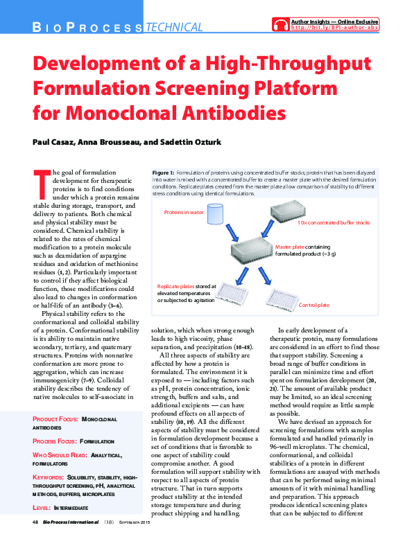 (PDF) Development of a High-Throughput Formulation Screening Platform ...