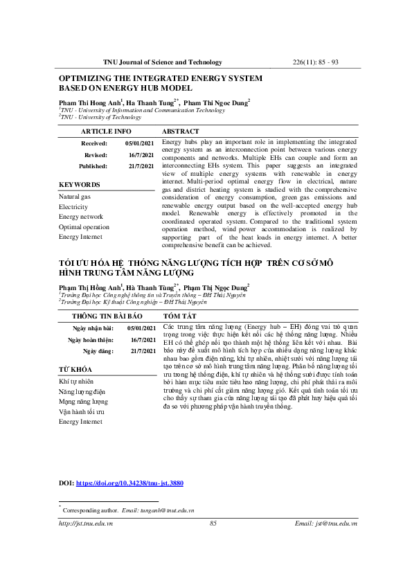 (PDF) Optimizing the Integrated Energy System Based on Energy Hub Model ...