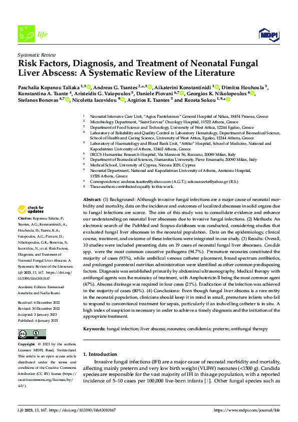 (PDF) Risk Factors, Diagnosis, and Treatment of Neonatal Fungal Liver ...