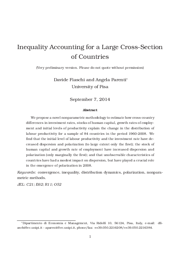 (PDF) Inequality Accounting for a Large Cross-Section of Countries