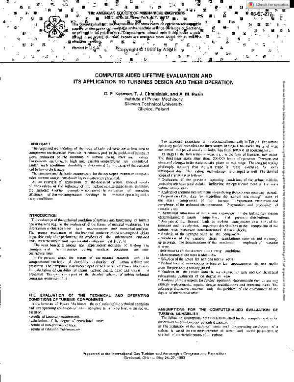 (PDF) Computer Aided Lifetime Evaluation and its Application to ...