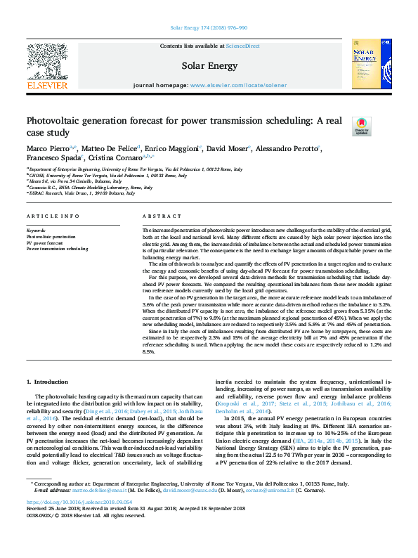 (PDF) Photovoltaic generation forecast for power transmission ...
