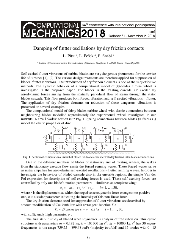 (PDF) Damping of flutter oscillations by dry friction contacts
