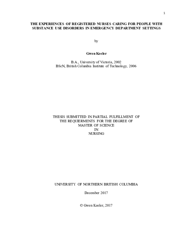 (PDF) The experiences of registered nurses caring for people with ...