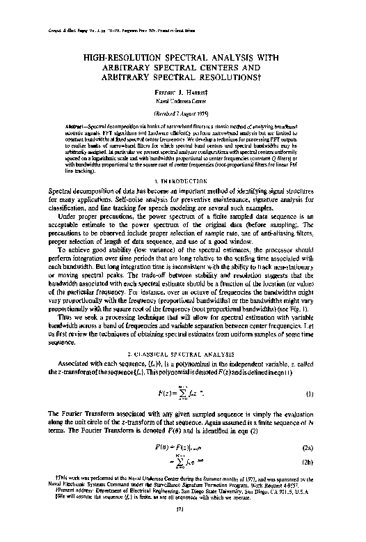 (PDF) High-resolution spectral analysis with arbitrary spectral centers ...
