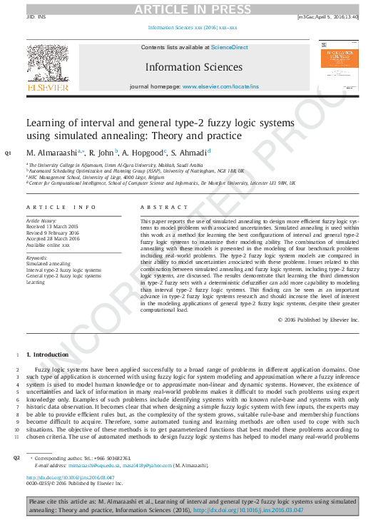 (PDF) Learning of interval and general type-2 fuzzy logic systems using ...