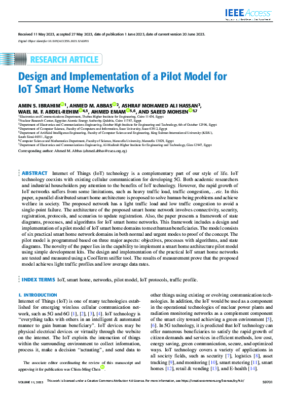 (PDF) Design and Implementation of a Pilot Model for IoT Smart Home ...