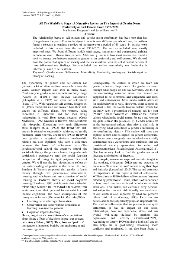 (PDF) All The World’s A Stage : A Narrative Review on The Impact of ...