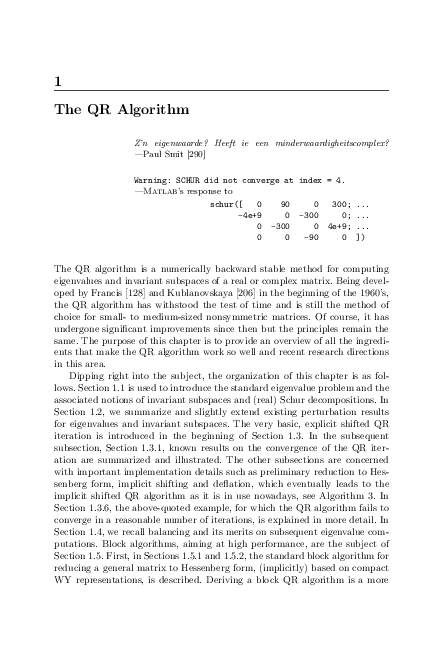 (PDF) The QR Algorithm