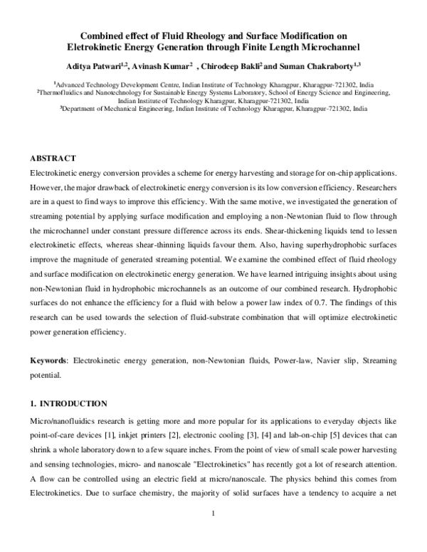 (PDF) Combined effect of Fluid Rheology and Surface Modification on ...