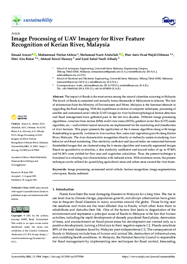 (PDF) Image Processing of UAV Imagery for River Feature Recognition of ...