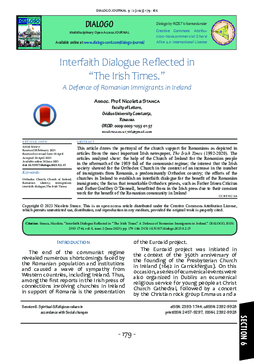 (PDF) Interfaith Dialogue Reflected in 