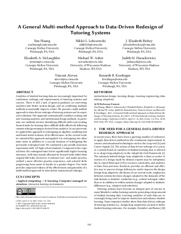 (PDF) A General Multi-method Approach to Data-Driven Redesign of ...