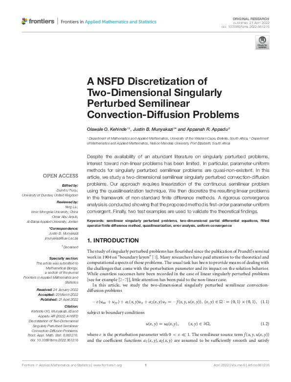 (PDF) A NSFD Discretization of Two-Dimensional Singularly Perturbed ...